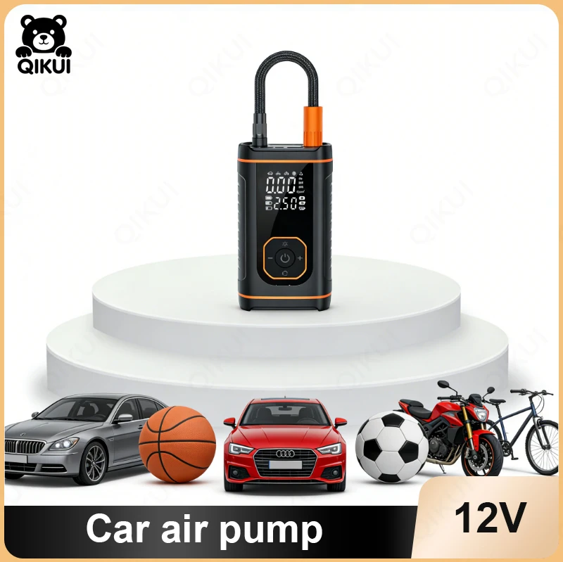 Портативный беспроводной автомобильный компрессор для накачки шин с цифровым манометром, аварийный источник питания для автомобилей 12В
Портативный беспроводной автомобильный компрессор для накачки шин с цифровым манометром, аварийный источник питания для автомобилей 12В