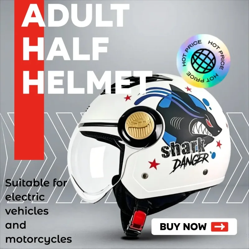 QIKE Electric Vehicle Half Helmet for Men and Women, Stylish 3/4 Motorcycle Helmet, Warm Winter Safety Crash Helmet
QIKE Electric Vehicle Half Helmet for Men and Women, Stylish 3/4 Motorcycle Helmet, Warm Winter Safety Crash Helmet