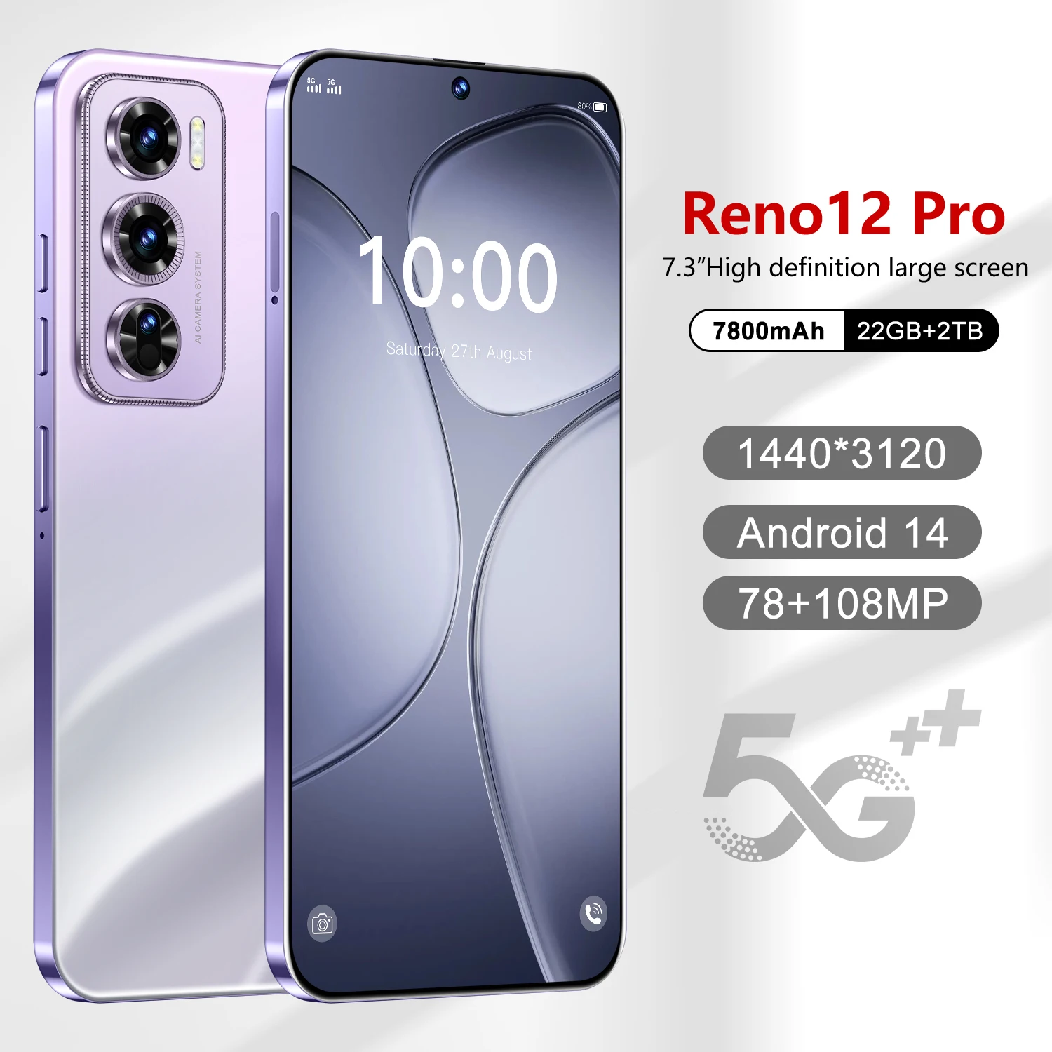 2024 5G GPS Global Version Ultra Smartphone Reno 12Pro 16GB 1TB 7800mAh Android 13 6.8HD Dual Sim Mini Pad Tablet PC
2024 5G GPS Global Version Ultra Smartphone Reno 12Pro 16GB 1TB 7800mAh Android 13 6.8HD Dual Sim Mini Pad Tablet PC