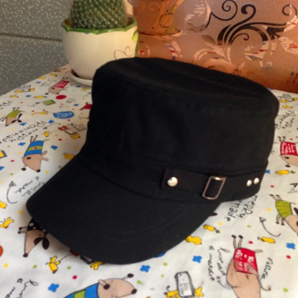 Natural Cotton Hat Flat Top Hat Vintage Washed Cotton Cadet Cap for Men Women Adjustable Baseball Cap with Buckle for Summer
Natural Cotton Hat Flat Top Hat Vintage Washed Cotton Cadet Cap for Men Women Adjustable Baseball Cap with Buckle for Summer