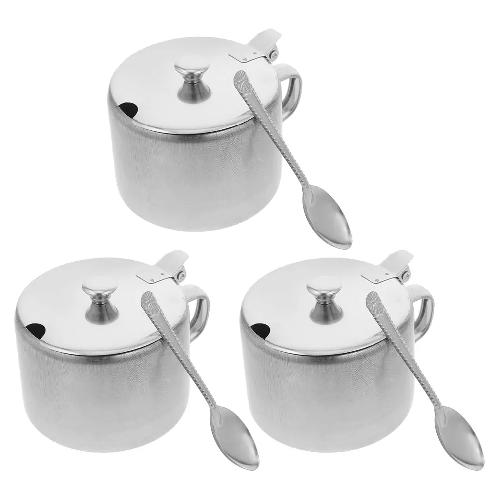 Stainless Steel Sugar Bowl Kitchen Canisters Container Countertop Dish Storage Jars Spices 3 Set Modern Kitchen Accessories Soy
Stainless Steel Sugar Bowl Kitchen Canisters Container Countertop Dish Storage Jars Spices 3 Set Modern Kitchen Accessories Soy