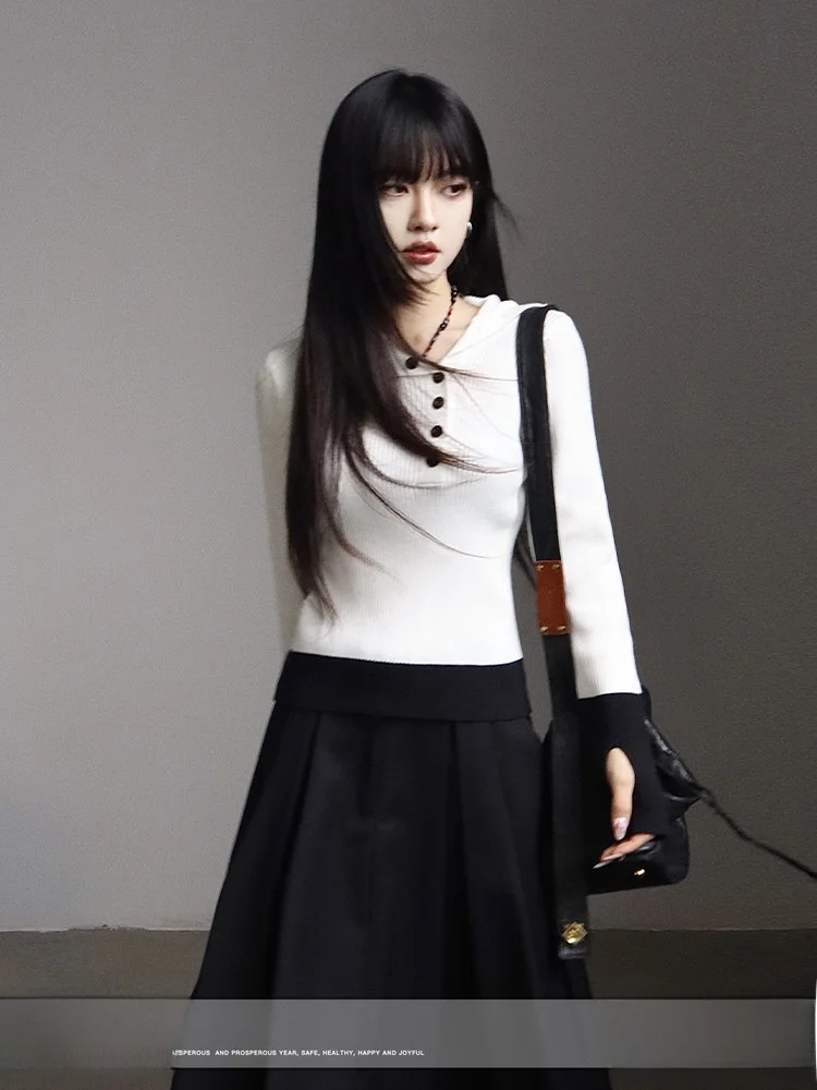 Irregular Color Blo Knitted Base irt Women's Long Sve Slim Fit Inner Wear Top Korean Sle Commute Faion
Irregular Color Blo Knitted Base irt Women's Long Sve Slim Fit Inner Wear Top Korean Sle Commute Faion