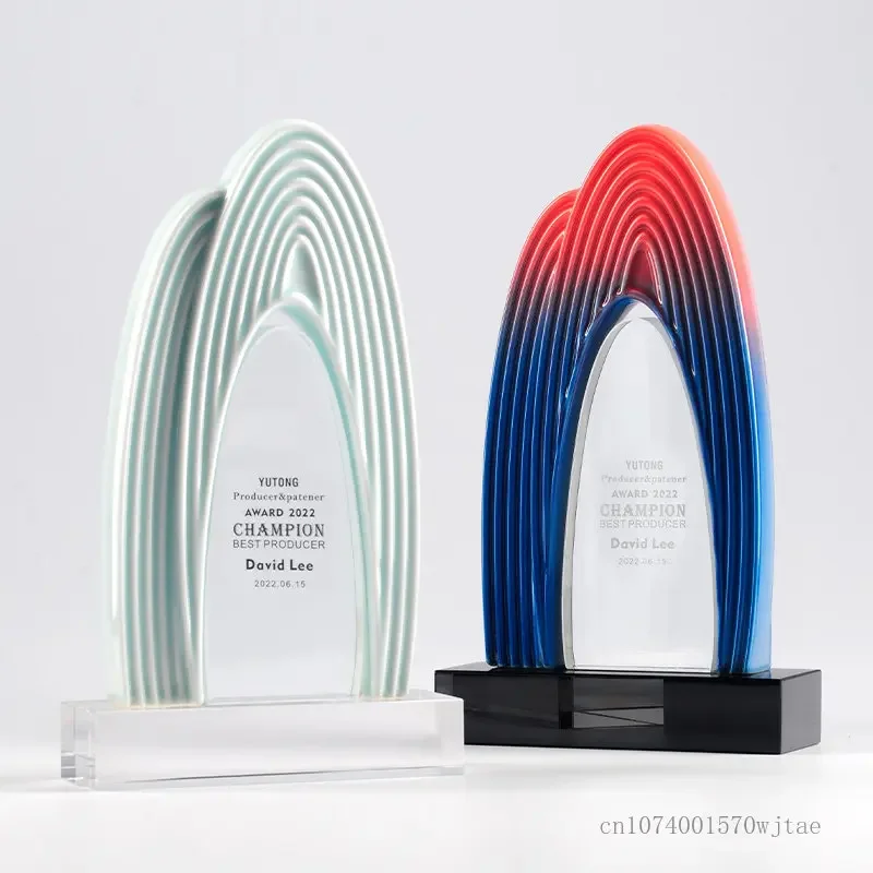 Customized Mountain-Shaped Ceramic and Crystal Trophy, Creative Award, Outstanding Free Lettering High-Grade Home Decoration,1Pc
Customized Mountain-Shaped Ceramic and Crystal Trophy, Creative Award, Outstanding Free Lettering High-Grade Home Decoration,1Pc