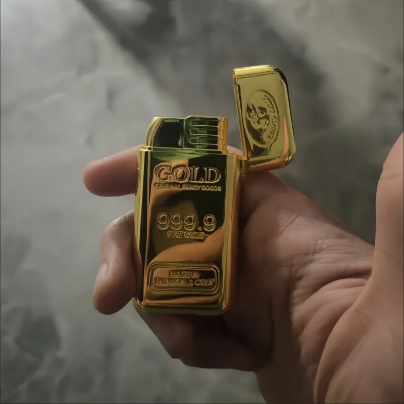Compact Creative Gold Brick Windproof Direct Charge Blue Flame Torch Lighter Mini Portable Cigar Lighter Cigarette Accessories
Compact Creative Gold Brick Windproof Direct Charge Blue Flame Torch Lighter Mini Portable Cigar Lighter Cigarette Accessories
