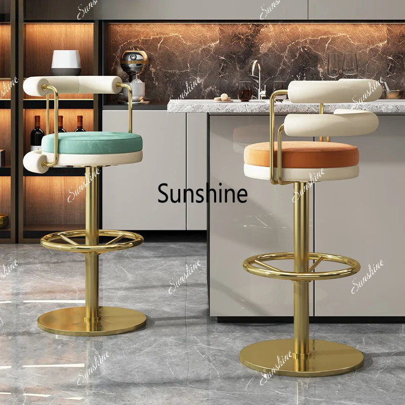 Luxury Golden Stainless Steel Bar Stools High-Quality Metal Frame Velvet Upholstered Chair Furniture for Commercial/Home Use
Luxury Golden Stainless Steel Bar Stools High-Quality Metal Frame Velvet Upholstered Chair Furniture for Commercial/Home Use