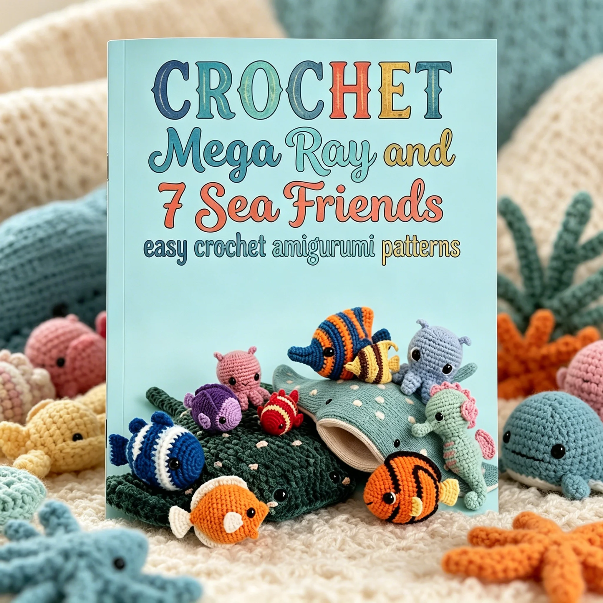 Easy Amigurumi Crochet Pattern Book, DIY Sea Animal Plush Toy Guide for Beginners and Crochet Lovers
Easy Amigurumi Crochet Pattern Book, DIY Sea Animal Plush Toy Guide for Beginners and Crochet Lovers