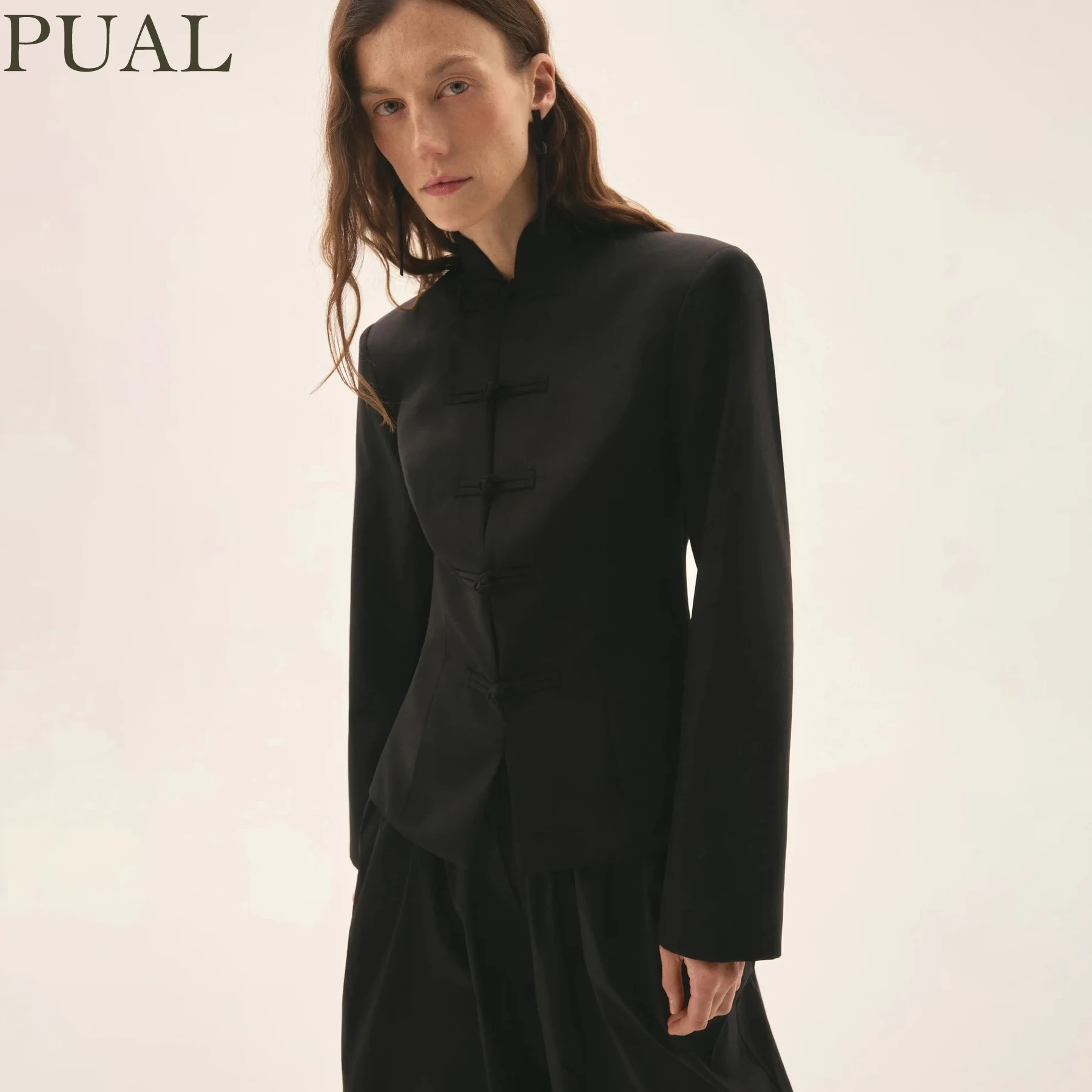 PUAL Women's Spring Summer Mandarin Collar Frog Button Chinese Blazer Elegant Formal Office 2026 Trendy Feminine Fashion Coat
PUAL Women's Spring Summer Mandarin Collar Frog Button Chinese Blazer Elegant Formal Office 2026 Trendy Feminine Fashion Coat