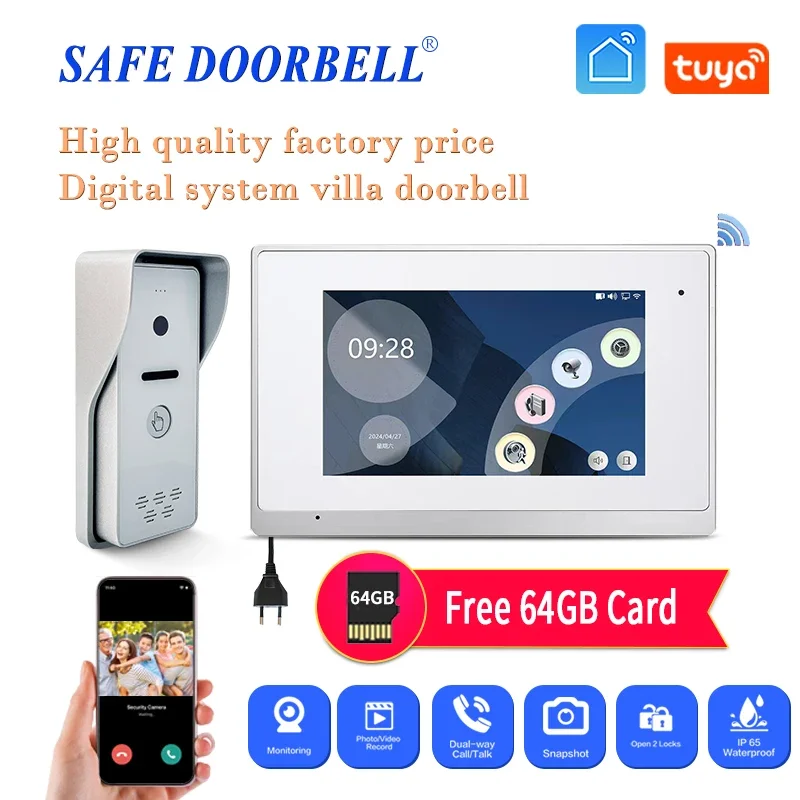 Blink Home Security Video Doorbell Tuya Smart Wifi Intercom Indoor Surveillance 7 Inch Indoor Station With Factory Direct Price
Blink Home Security Video Doorbell Tuya Smart Wifi Intercom Indoor Surveillance 7 Inch Indoor Station With Factory Direct Price