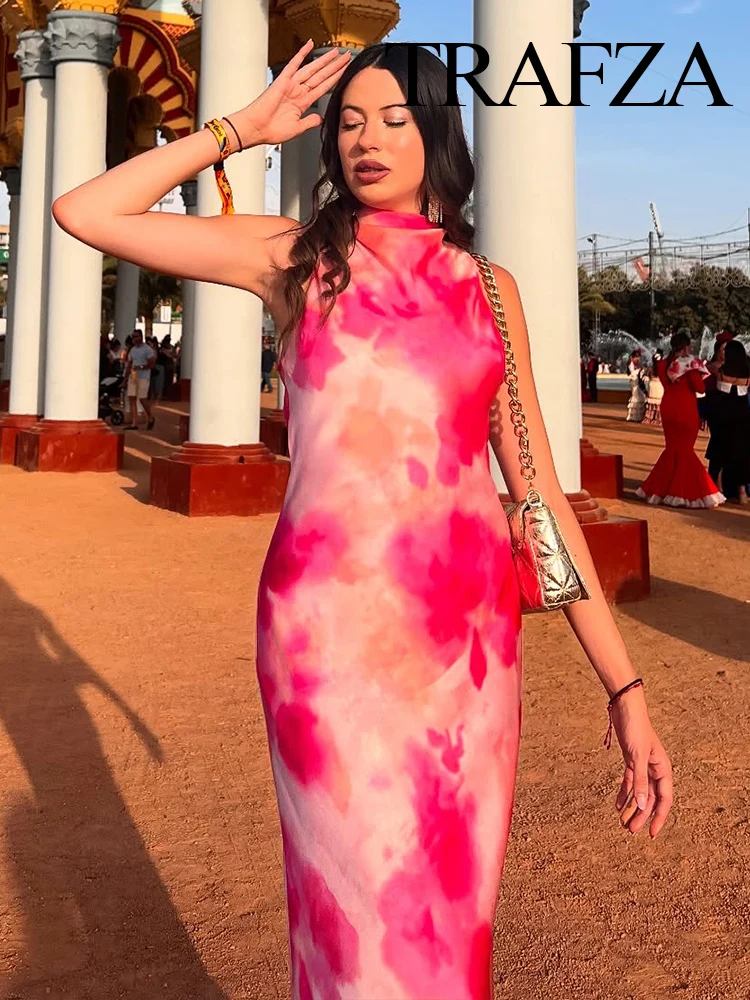 HH Women Summer Round Neck Fashion Tie-Dye Silk Satin Texture Midi Dress Female Elegant High Street Casual Sleeveless Dress
HH Women Summer Round Neck Fashion Tie-Dye Silk Satin Texture Midi Dress Female Elegant High Street Casual Sleeveless Dress