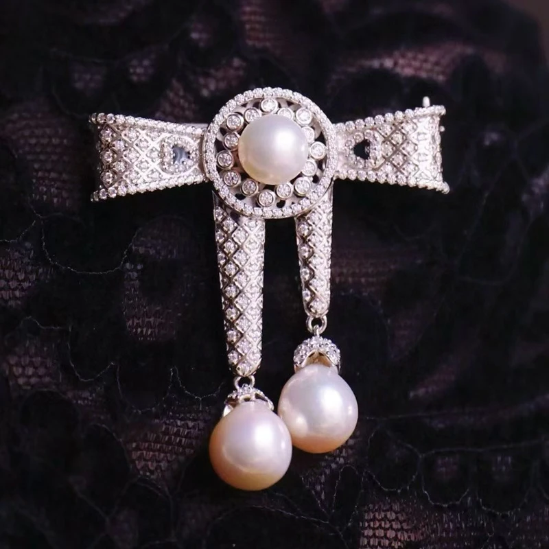Natural Fresh Water Pearl Brooch For Women Fine Jewelry Vintage Style 925Sterling Silver With Cubic Zirocnia Female Gift
Natural Fresh Water Pearl Brooch For Women Fine Jewelry Vintage Style 925Sterling Silver With Cubic Zirocnia Female Gift