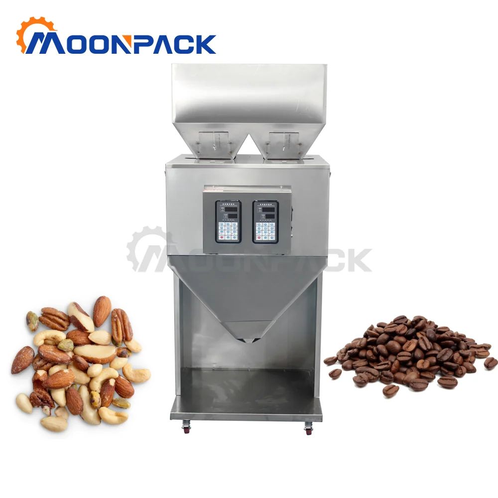 Moonpack MPGF-3kg-2 Weighing Machine Autonomy Double Heads Rice Granule Bean Jar Bag Bottle Nuts of Filling Machine
Moonpack MPGF-3kg-2 Weighing Machine Autonomy Double Heads Rice Granule Bean Jar Bag Bottle Nuts of Filling Machine