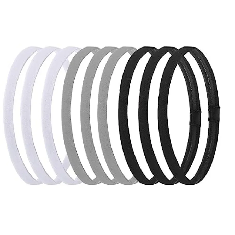 9pcs Elastic Thin Headbands, Stretchy Skinny Sports Athletic Hair Bands for Women Men Girls Boys Teen - Black, White, Gray
9pcs Elastic Thin Headbands, Stretchy Skinny Sports Athletic Hair Bands for Women Men Girls Boys Teen - Black, White, Gray