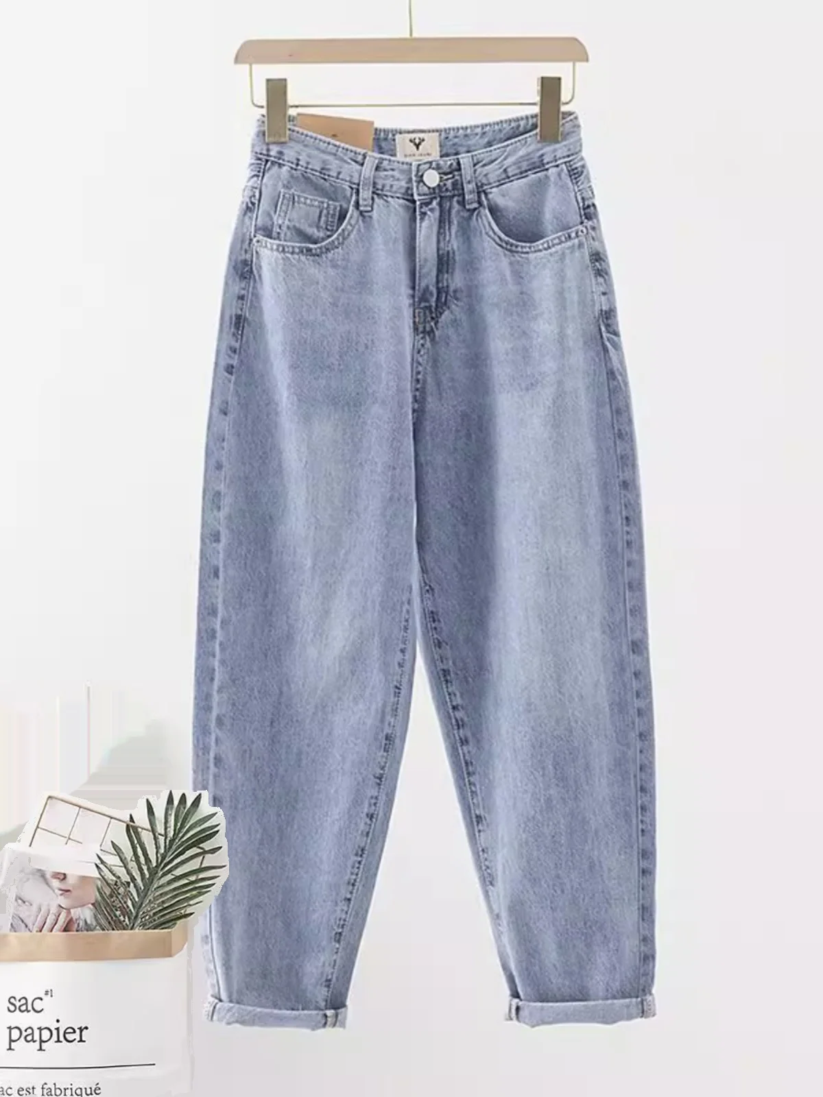 Retro High Waist Dad Jeans Women's Faionable Korean Version Harlan Pants Worn-look Denim Pants Long Pants Autumn Season
Retro High Waist Dad Jeans Women's Faionable Korean Version Harlan Pants Worn-look Denim Pants Long Pants Autumn Season