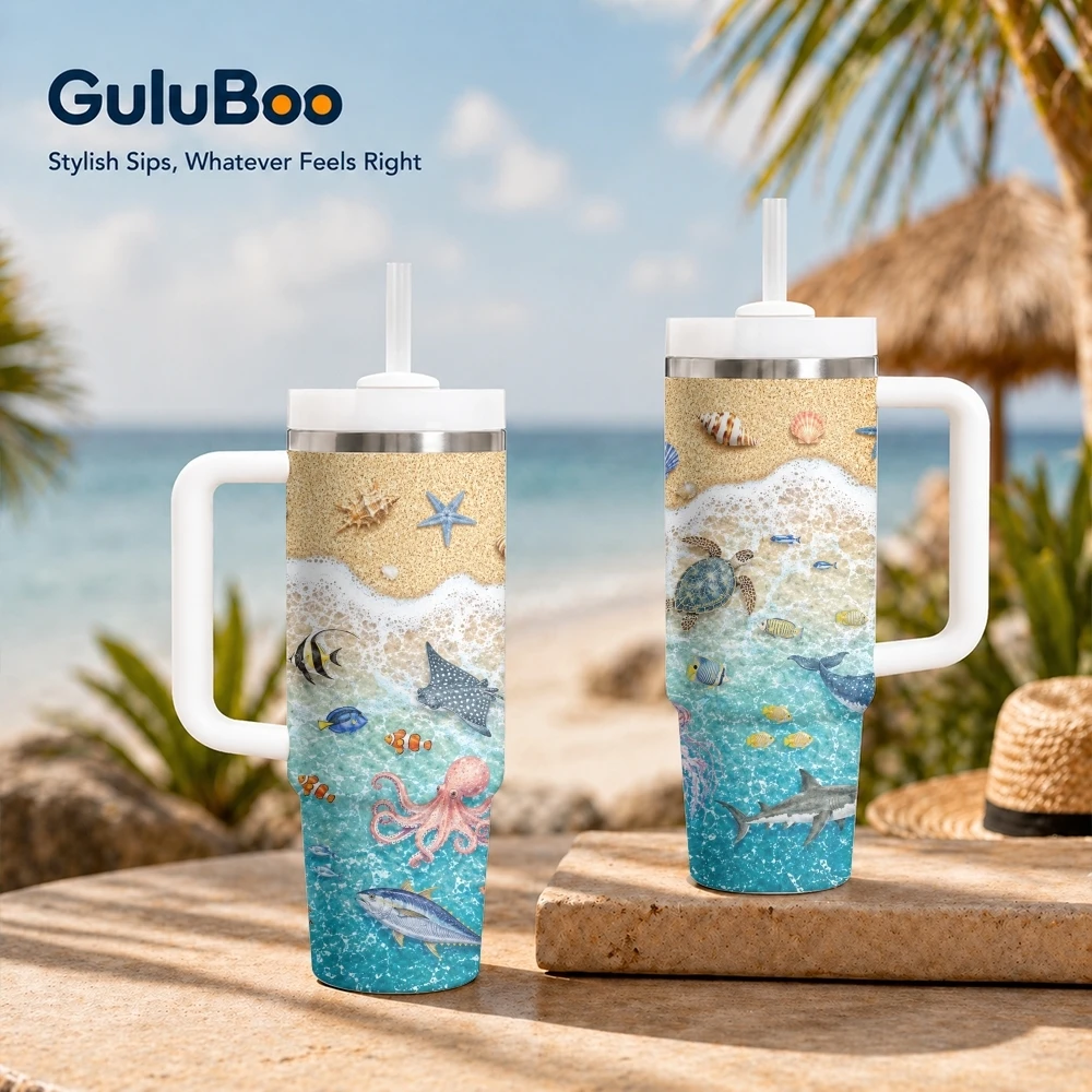 Underwater World Animals Vacuum Flasks 40oz Stainless Steel Tumbler with Handle Straw Double Wall Vacuum Insulated Leakproof Mug
Underwater World Animals Vacuum Flasks 40oz Stainless Steel Tumbler with Handle Straw Double Wall Vacuum Insulated Leakproof Mug