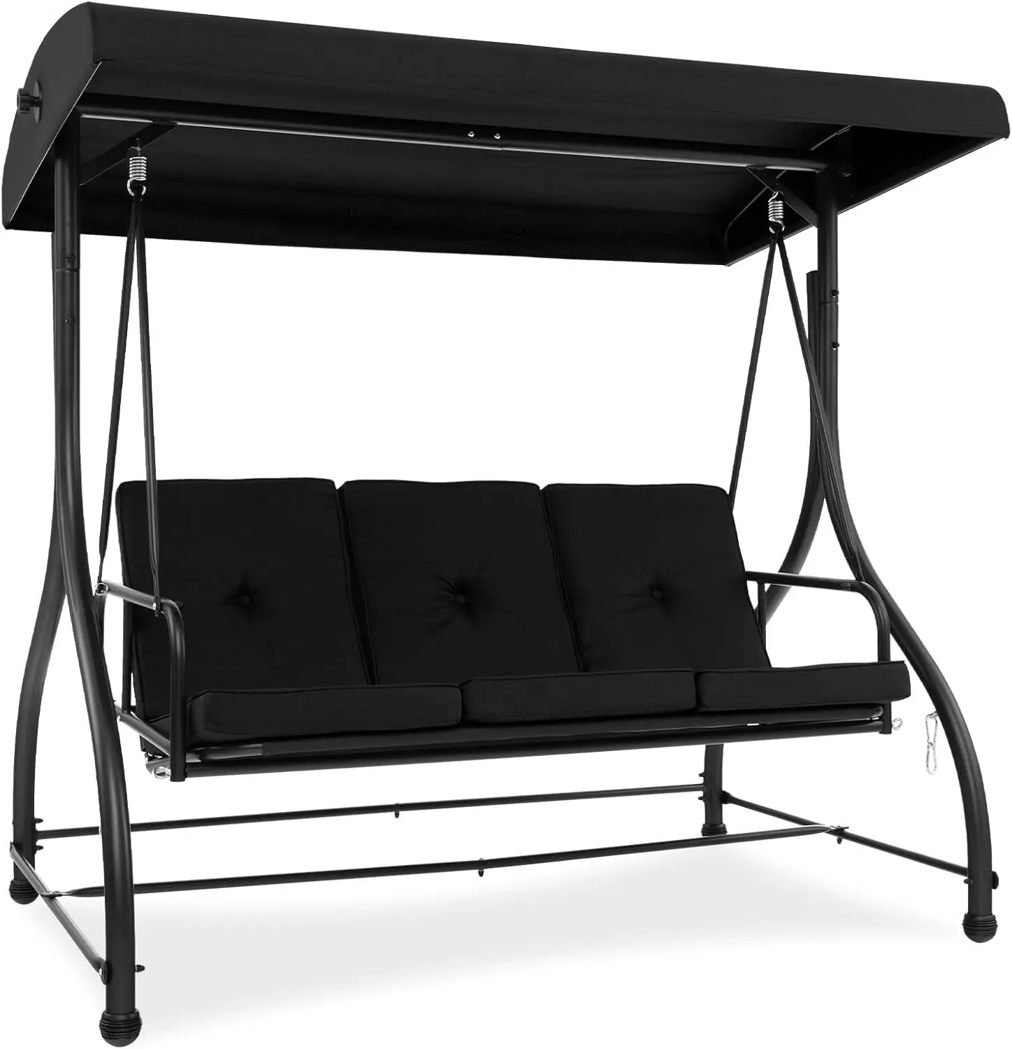 3 Seat Outdoor Porch Swing, 2-in-1 Swing Glider with Adjustable Canopy, Removable Cushions, Foot Pad, Curved Handrails, Outdoor
3 Seat Outdoor Porch Swing, 2-in-1 Swing Glider with Adjustable Canopy, Removable Cushions, Foot Pad, Curved Handrails, Outdoor