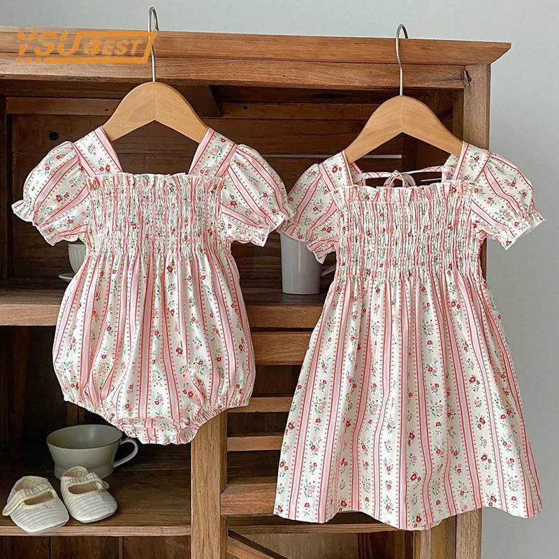 Infant Baby Girls Short Sleeve Flower Sisters Dress Sweet Newborn Baby Girls Clothes Rompers Kids Baby Girls Rompers
Infant Baby Girls Short Sleeve Flower Sisters Dress Sweet Newborn Baby Girls Clothes Rompers Kids Baby Girls Rompers