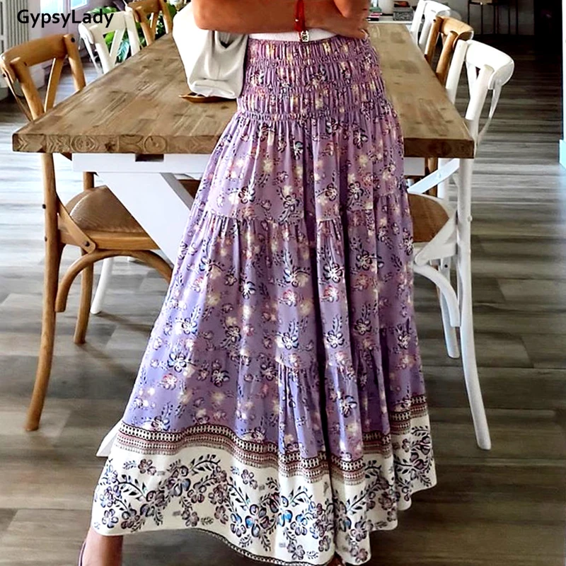Женская винтажная юбка с цветочным принтом GypsyLady, длинные юбки Бохо Повседневная шикарная юбка макси в этническом стиле с поясом на резинке на лето
Женская винтажная юбка с цветочным принтом GypsyLady, длинные юбки Бохо Повседневная шикарная юбка макси в этническом стиле с поясом на резинке на лето