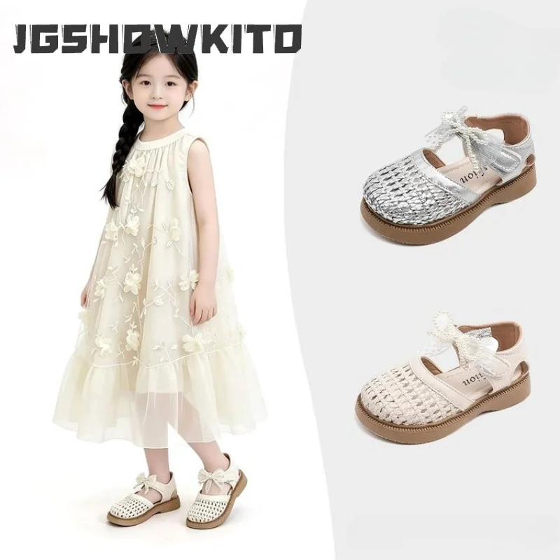 JGSHOWKITO Summer Children's Hollow-out Sandals Lace Pearl Bow Girls Causal Platform Shoes Woven Breathable Kids Beach Sandals
JGSHOWKITO Summer Children's Hollow-out Sandals Lace Pearl Bow Girls Causal Platform Shoes Woven Breathable Kids Beach Sandals