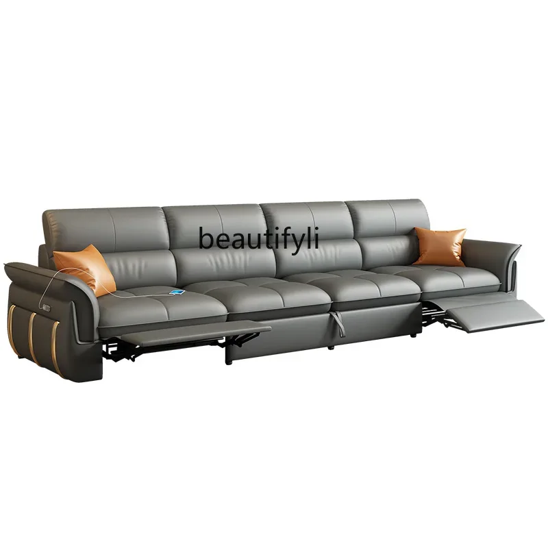 multi-functional electric leather sofa, modern light luxury three or four people in the living room, simple combination
multi-functional electric leather sofa, modern light luxury three or four people in the living room, simple combination