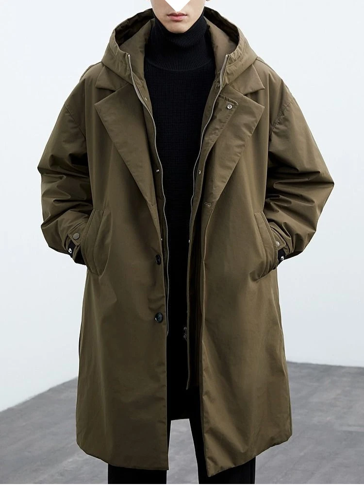 Spring Autumn Korean Version New Solid Color Coat Men Trendy Fake Two Piece Hooded Mid Length Loose Windbreaker
Spring Autumn Korean Version New Solid Color Coat Men Trendy Fake Two Piece Hooded Mid Length Loose Windbreaker