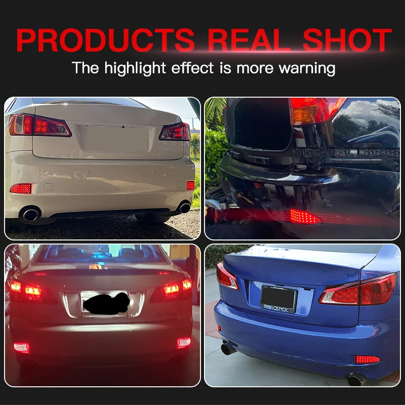 2PCS LED Rear Bumper Brake Lights Canbus For Lexus IS250 IS350 XE20 2006-2013 Tail Stop Warning Strip Fog Lamps Car Accessories
2PCS LED Rear Bumper Brake Lights Canbus For Lexus IS250 IS350 XE20 2006-2013 Tail Stop Warning Strip Fog Lamps Car Accessories