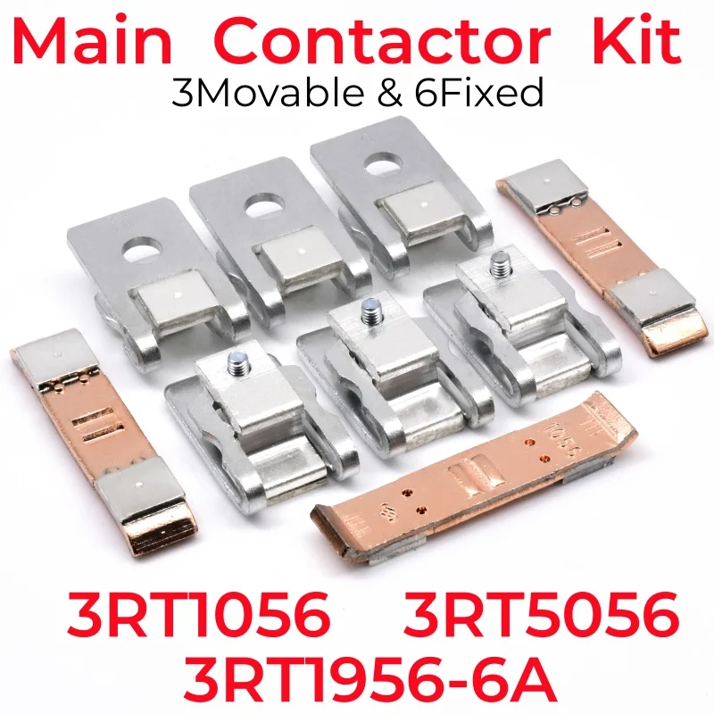 3RT1956-6A Main Contact Kit for 3RT1056 3RT5056 Magnetic Contactor Spare Parts Moving And Fixed Contacts Contact Set Repair Kit
3RT1956-6A Main Contact Kit for 3RT1056 3RT5056 Magnetic Contactor Spare Parts Moving And Fixed Contacts Contact Set Repair Kit