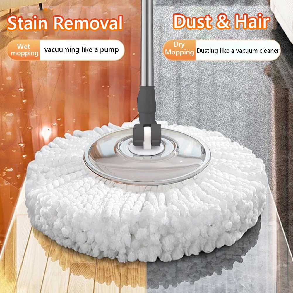 Rotary Mop Set 360 Spinning Floor Cleaning System with 6 Extra Refills Heads Extended Handle Hand-Free Automatic Dehydration Mop
Rotary Mop Set 360 Spinning Floor Cleaning System with 6 Extra Refills Heads Extended Handle Hand-Free Automatic Dehydration Mop