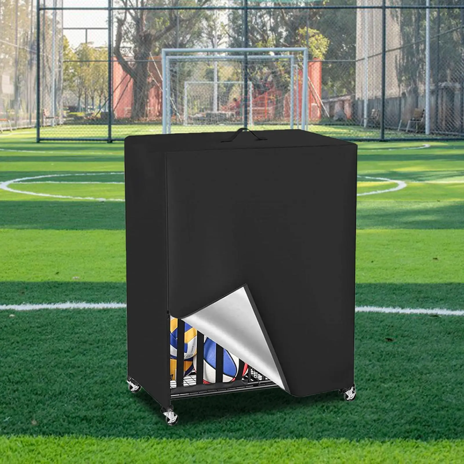 Basketball Organizer Cover Waterproof Dustproof Rack Protector Portable Equipment Storage for Sports Club Home Gym
Basketball Organizer Cover Waterproof Dustproof Rack Protector Portable Equipment Storage for Sports Club Home Gym