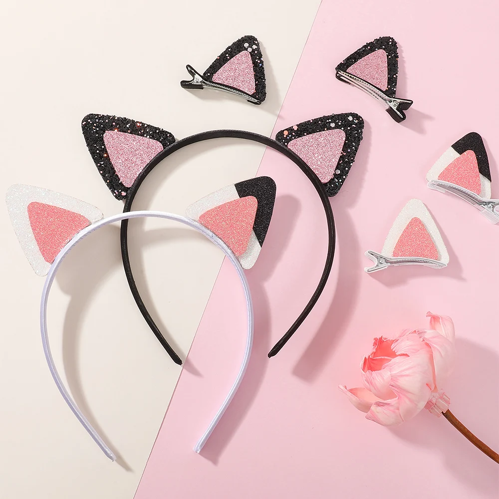 3pcs/set Cute Reversible Sequin Cat Ear Headband for Girls Lovely Anime Hair Clip Cartoon Headdress Cosplay Hair Accessories
3pcs/set Cute Reversible Sequin Cat Ear Headband for Girls Lovely Anime Hair Clip Cartoon Headdress Cosplay Hair Accessories