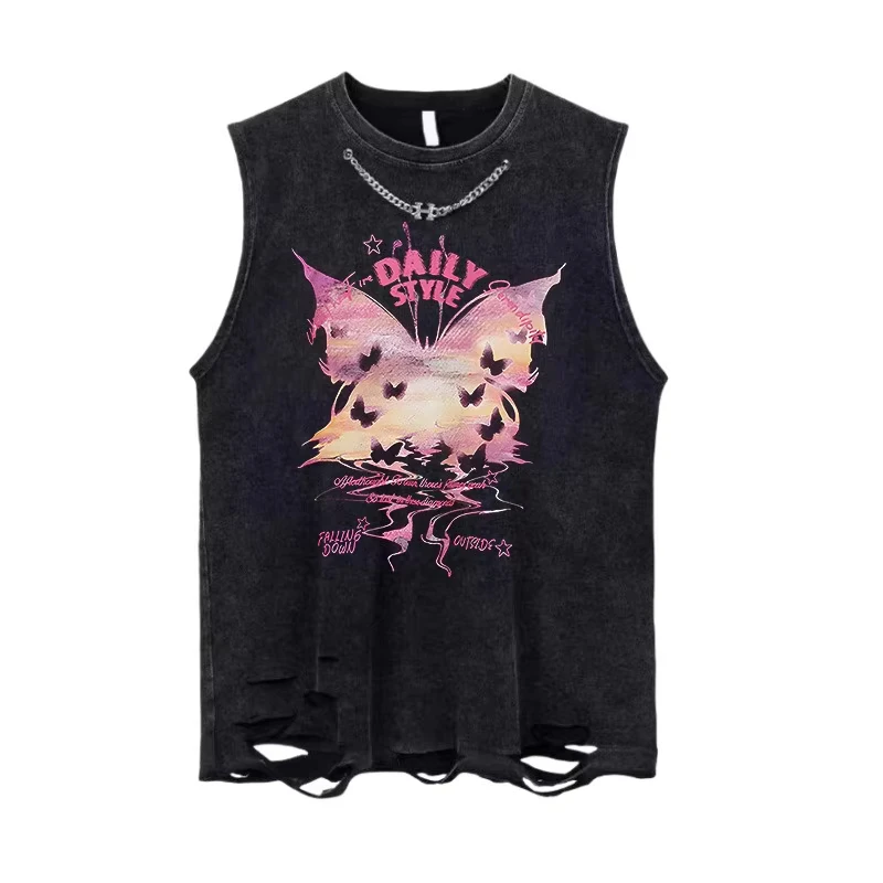 Summer Cotton Tank Tops Loose Washed Vest Love Print Tees Tops Women Streetwear Vintage Black T Shirt Harajuku Oversized T 2024
Summer Cotton Tank Tops Loose Washed Vest Love Print Tees Tops Women Streetwear Vintage Black T Shirt Harajuku Oversized T 2024