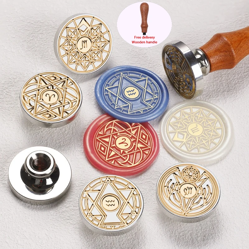 3cm Silver Solid Brass Constellation Wax Seal Stamp Retro Stamp Head for Envelope Greeting Card Invitation Sealing Craft Decor
3cm Silver Solid Brass Constellation Wax Seal Stamp Retro Stamp Head for Envelope Greeting Card Invitation Sealing Craft Decor