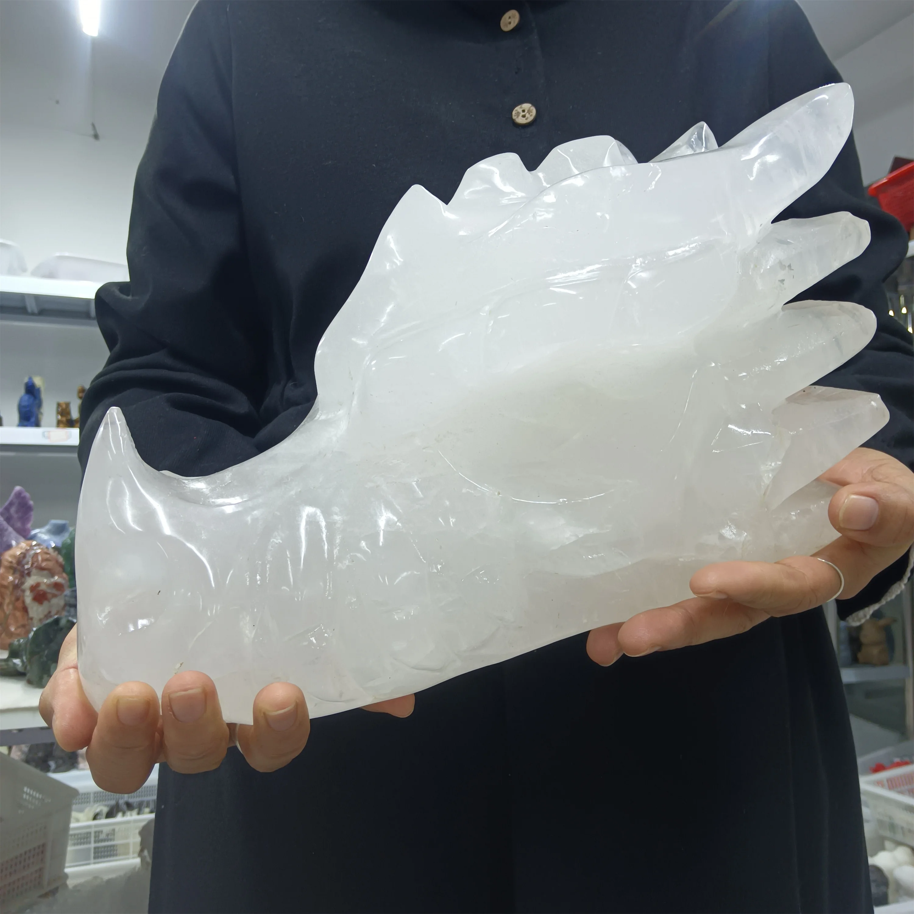 Natural White Quartz Dragon Head Bone, White Crystal Dragon Head, Mineral Reiki Healing, Wealth, Demagnetization, Decor
Natural White Quartz Dragon Head Bone, White Crystal Dragon Head, Mineral Reiki Healing, Wealth, Demagnetization, Decor