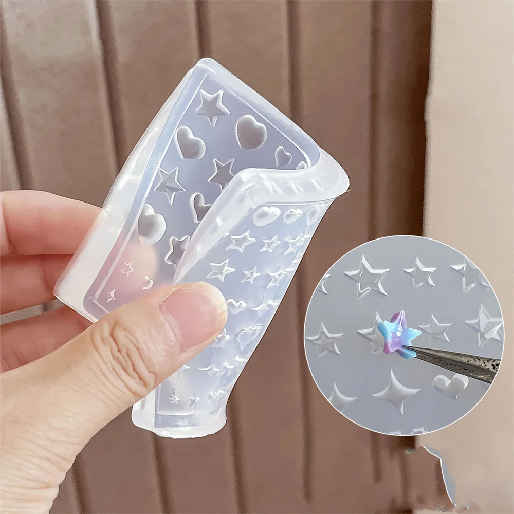 3D Soft Silicone Nail Art Mold Heart Radiant Star Pentagram Nail Transparent Template Manicure Creativity Template Nail Charm
3D Soft Silicone Nail Art Mold Heart Radiant Star Pentagram Nail Transparent Template Manicure Creativity Template Nail Charm