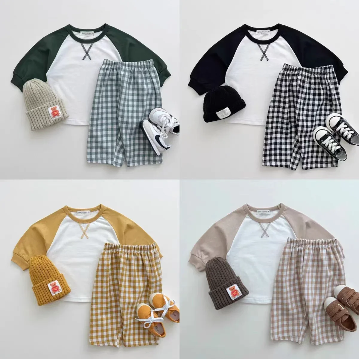 Spring New Baby Long Sleeve Clothes Set Infant Girl Letter X Embroidery T Shirts + Plaid Pants 2pcs Suit Toddler Boy Outfits
Spring New Baby Long Sleeve Clothes Set Infant Girl Letter X Embroidery T Shirts + Plaid Pants 2pcs Suit Toddler Boy Outfits