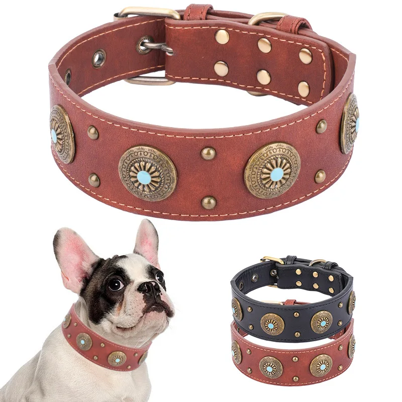 1Pc Heavy Duty Pu Leather Pet Dog Collar Handcrafted Luxury Pet Collar with Adjustable Buckle Durable Dog Neck Protective Collar
1Pc Heavy Duty Pu Leather Pet Dog Collar Handcrafted Luxury Pet Collar with Adjustable Buckle Durable Dog Neck Protective Collar