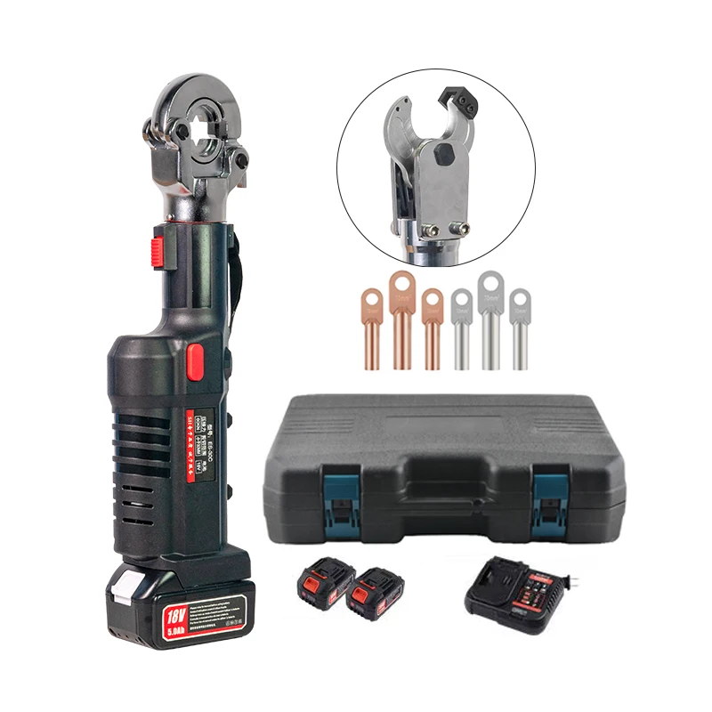 ES-300/30C 60KN Electric Hydraulic Tool Kit Dual-Head All-in-One Crimping and Cutting Kit for Copper Aluminum Lugs up to 300mm²
ES-300/30C 60KN Electric Hydraulic Tool Kit Dual-Head All-in-One Crimping and Cutting Kit for Copper Aluminum Lugs up to 300mm²