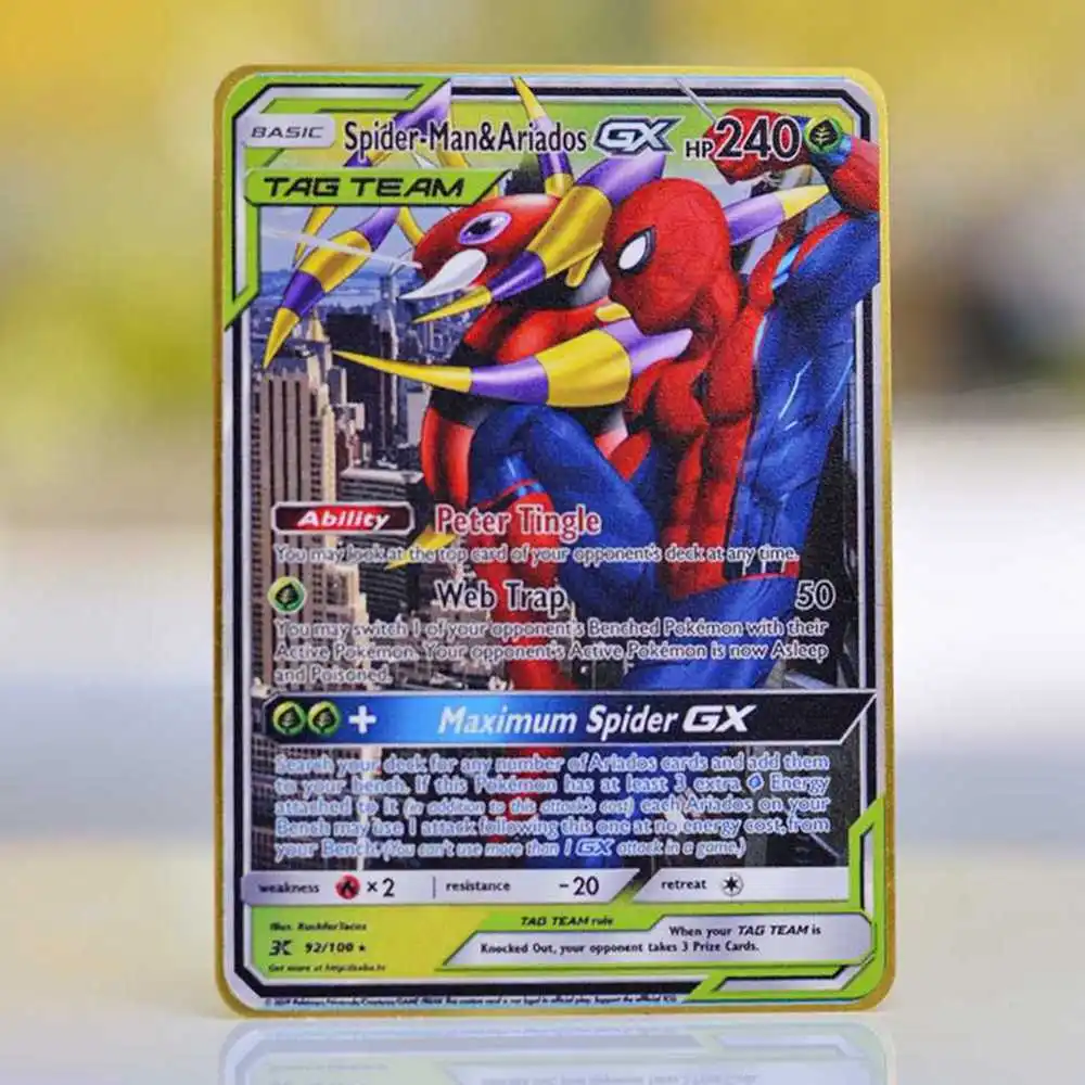 Карты с покемонами, металлические буквы покемонов, золотые Marvel Avengers Tcg Charizard Vmax Pikachu Mew, коллекционные карточные игры в стиле аниме, настольные игры, детские игрушки
Карты с покемонами, металлические буквы покемонов, золотые Marvel Avengers Tcg Charizard Vmax Pikachu Mew, коллекционные карточные игры в стиле аниме, настольные игры, детские игрушки