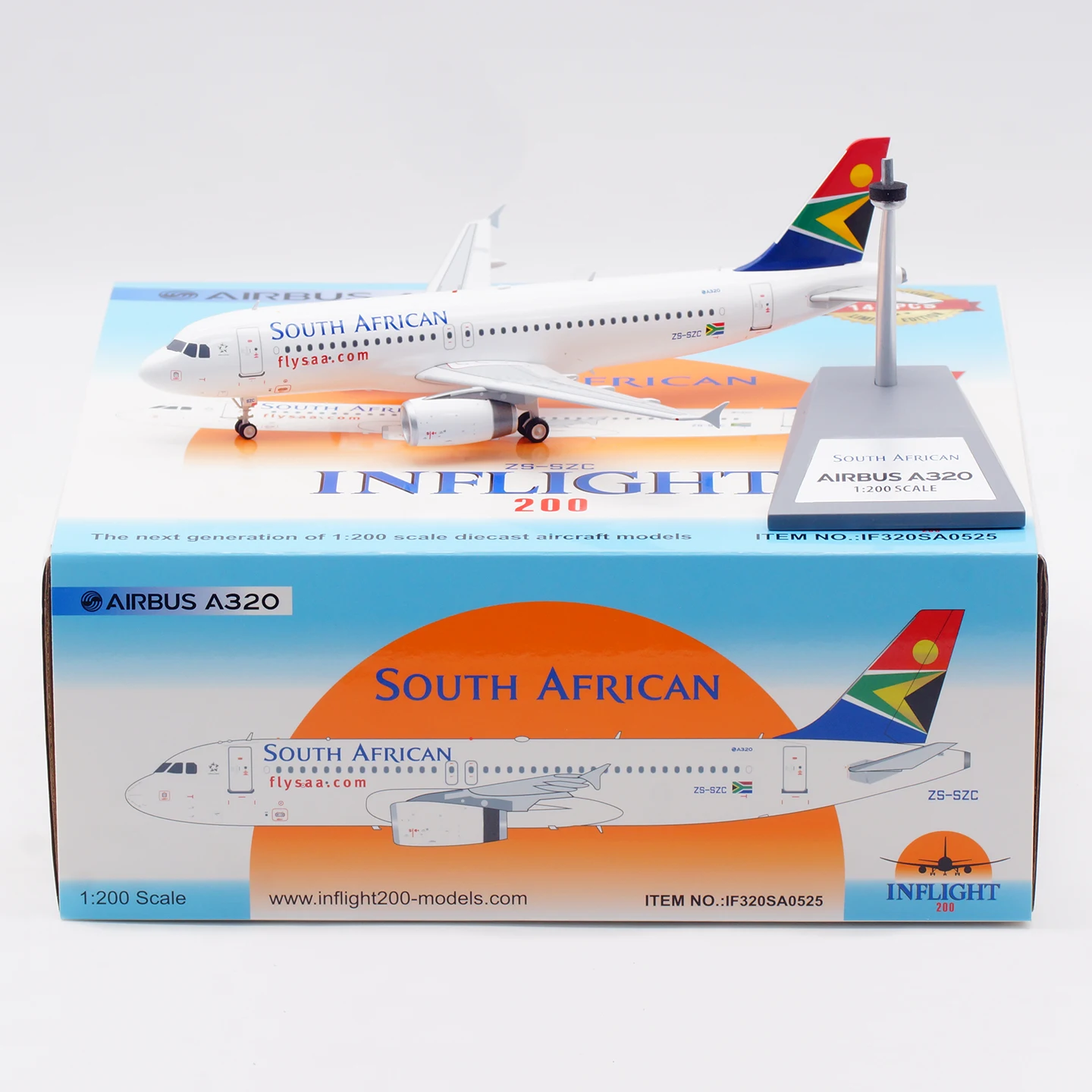 IF320SA0525 Alloy Collectible Plane Gift INFLIGHT 1:200 South African Airways Airbus A320 Diecast Aircraft Jet Model ZS-SZC
IF320SA0525 Alloy Collectible Plane Gift INFLIGHT 1:200 South African Airways Airbus A320 Diecast Aircraft Jet Model ZS-SZC
