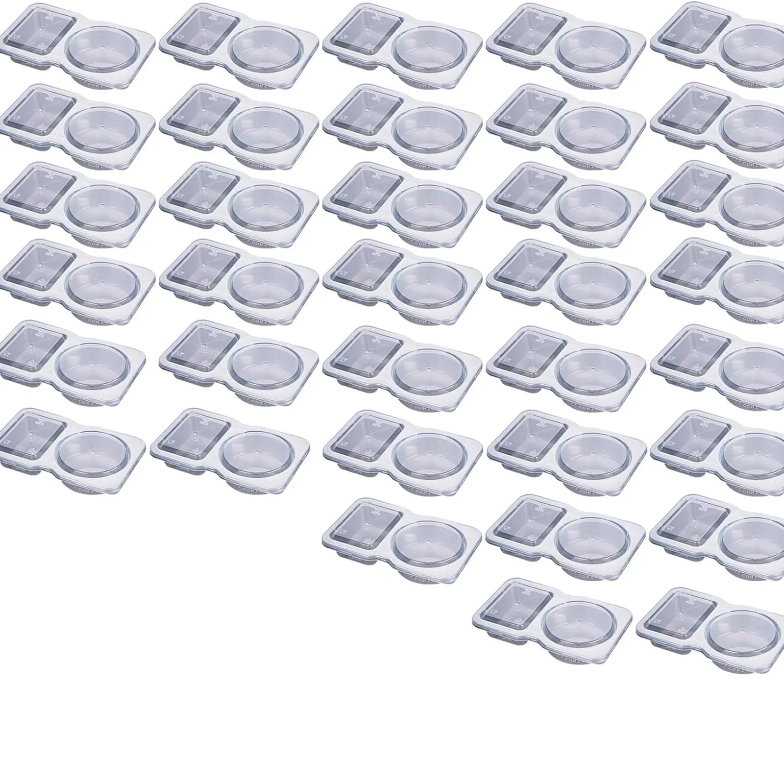 35pcs Double Compartment Seasoning Container With Lid, Double Compartment Snack Container, Used For Takeout Sauces And Travel
35pcs Double Compartment Seasoning Container With Lid, Double Compartment Snack Container, Used For Takeout Sauces And Travel