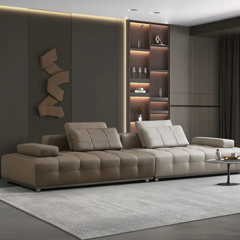 Leather sofa Italian minimalist living room villa modern minimalist sofa
Leather sofa Italian minimalist living room villa modern minimalist sofa