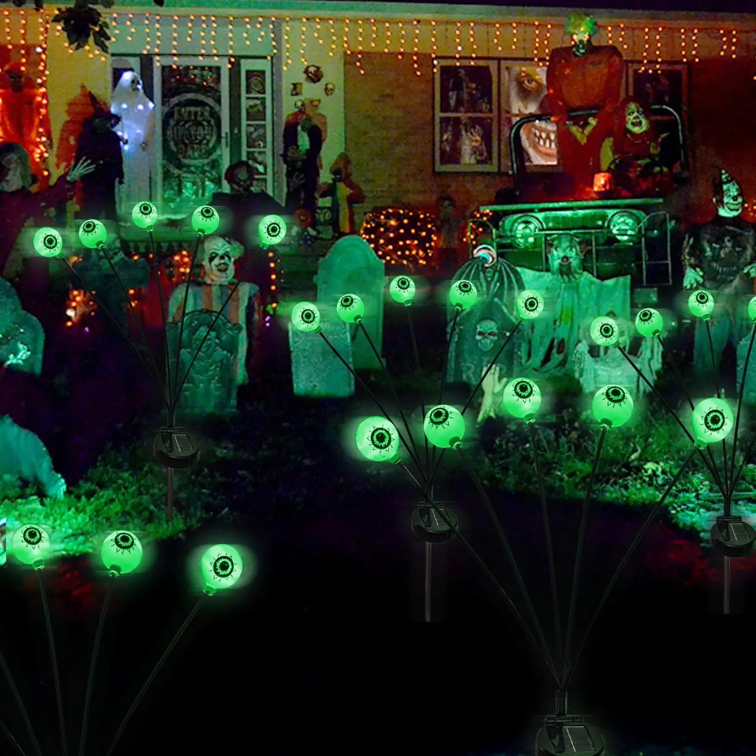 Solar Eyeball Pathway Light, Scary Halloween Decorations, Outdoor, Waterproof, Green Firefly Lights for Garden, Lawn, Yard Decor
Solar Eyeball Pathway Light, Scary Halloween Decorations, Outdoor, Waterproof, Green Firefly Lights for Garden, Lawn, Yard Decor