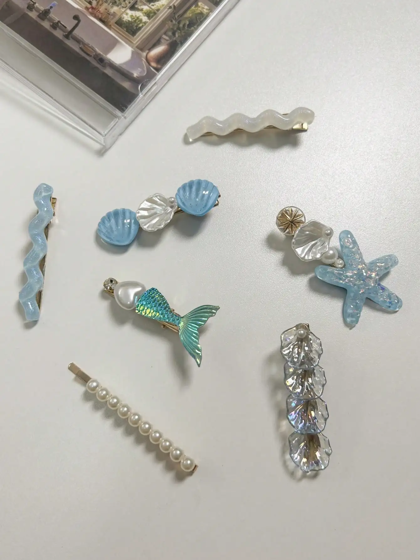 7pcs Women's Fashion Simple Elegant Shell Starfish Faux Pearl Hair Clips, Suitable For Daily Use, Home, School, Beach, Work, Party, Holiday, Birthday, Valentine's Day, Mother's Day, Wedding, Music Festival, Graduation Claw Clips Hair Claws Hair Barrettes
7pcs Women's Fashion Simple Elegant Shell Starfish Faux Pearl Hair Clips, Suitable For Daily Use, Home, School, Beach, Work, Party, Holiday, Birthday, Valentine's Day, Mother's Day, Wedding, Music Festival, Graduation Claw Clips Hair Claws Hair Barrettes