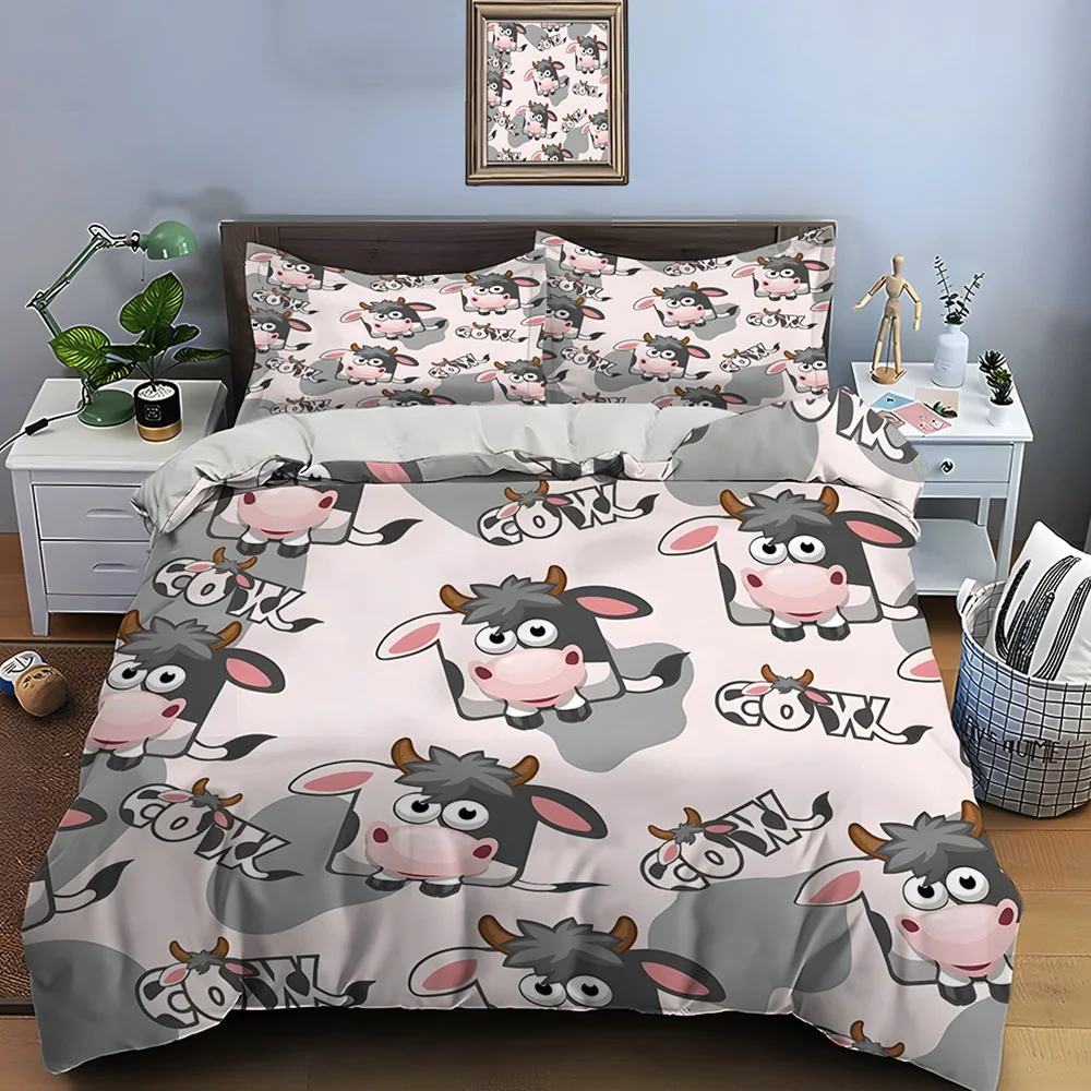 Cute Cartoon Cow Pattern Pattern Duvet Cover Set Digital Print Colorful Polyester Bedding with Zipper Closur for kids gifts
Cute Cartoon Cow Pattern Pattern Duvet Cover Set Digital Print Colorful Polyester Bedding with Zipper Closur for kids gifts