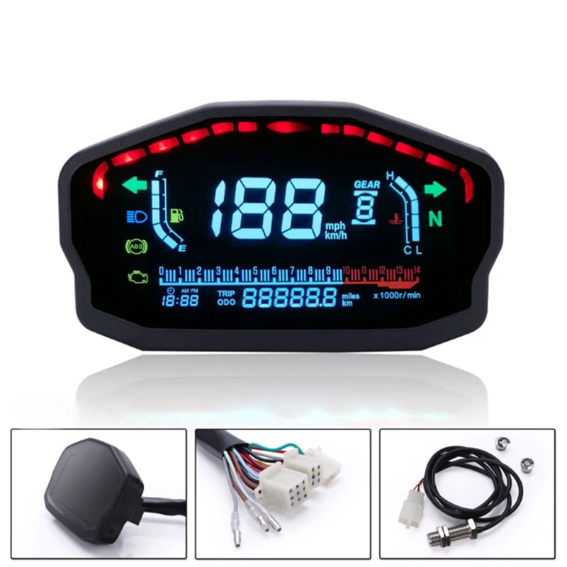 Motorcycle RPM Speedometer For BMW Honda Universal Instrument LCD Digital Dashboard Tachometer 2/4 Cylinder Panel Meter Odometer
Motorcycle RPM Speedometer For BMW Honda Universal Instrument LCD Digital Dashboard Tachometer 2/4 Cylinder Panel Meter Odometer