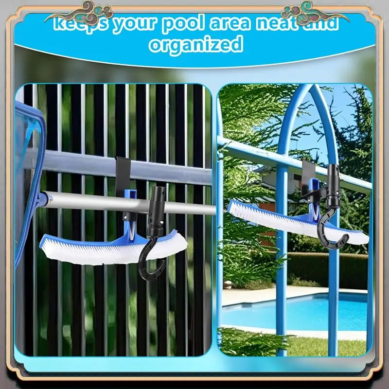 Durable 4 Pcs X Pool Fence Hooks, Pool Tool Organizer, For Hanging Pool Cleaning Accessory, Pool Pole,Brush, Leaf Skimmer Net
Durable 4 Pcs X Pool Fence Hooks, Pool Tool Organizer, For Hanging Pool Cleaning Accessory, Pool Pole,Brush, Leaf Skimmer Net
