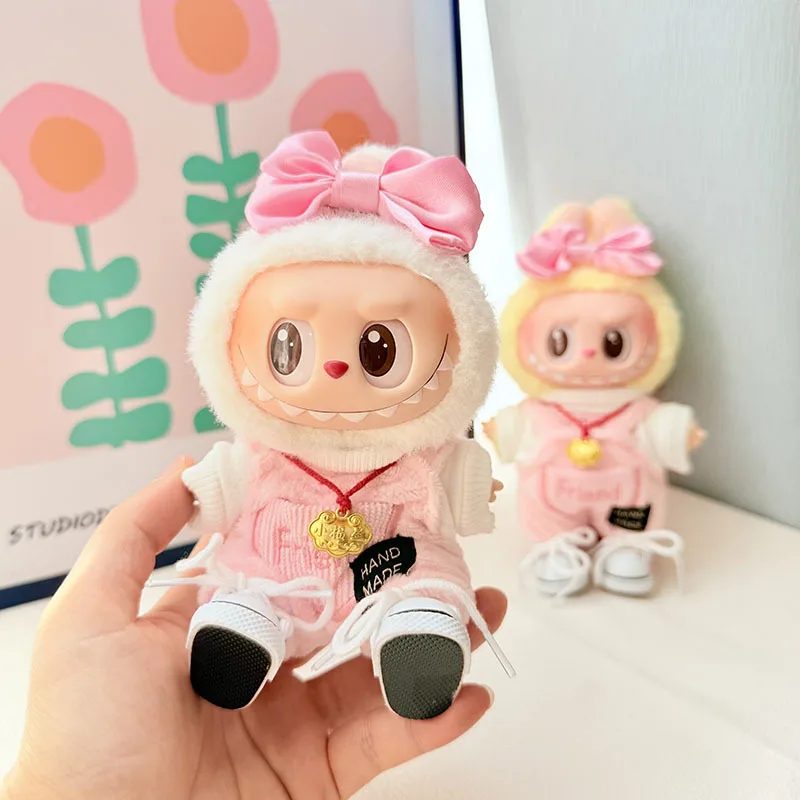 15cm/17cm Labubu I II Dolls Clothes Cute Friendship Pink Strap Pants Sitting Party Accessories Clothing Plush Doll'S Clothes
15cm/17cm Labubu I II Dolls Clothes Cute Friendship Pink Strap Pants Sitting Party Accessories Clothing Plush Doll'S Clothes