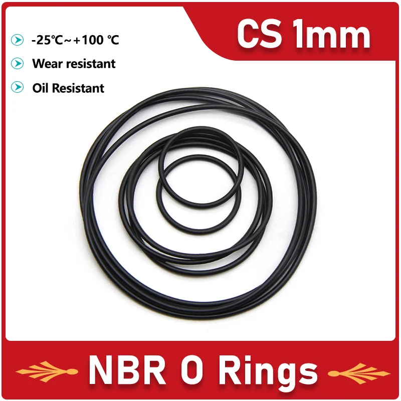 Black NBR O Ring Sealing Gaskets Washer CS 1.0mm OD3~72mm full size Oil Resistant Wear Resistant Nitrile Butadiene Rubber Rings
Black NBR O Ring Sealing Gaskets Washer CS 1.0mm OD3~72mm full size Oil Resistant Wear Resistant Nitrile Butadiene Rubber Rings