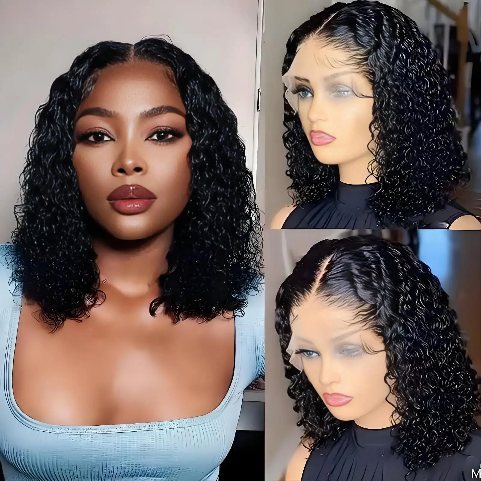 Natural Bob curly Wigs 13x4 HD Lace Frontal Human Hair 8-16 inches 13x6 Transparent Lace Front Wig For Women
Natural Bob curly Wigs 13x4 HD Lace Frontal Human Hair 8-16 inches 13x6 Transparent Lace Front Wig For Women