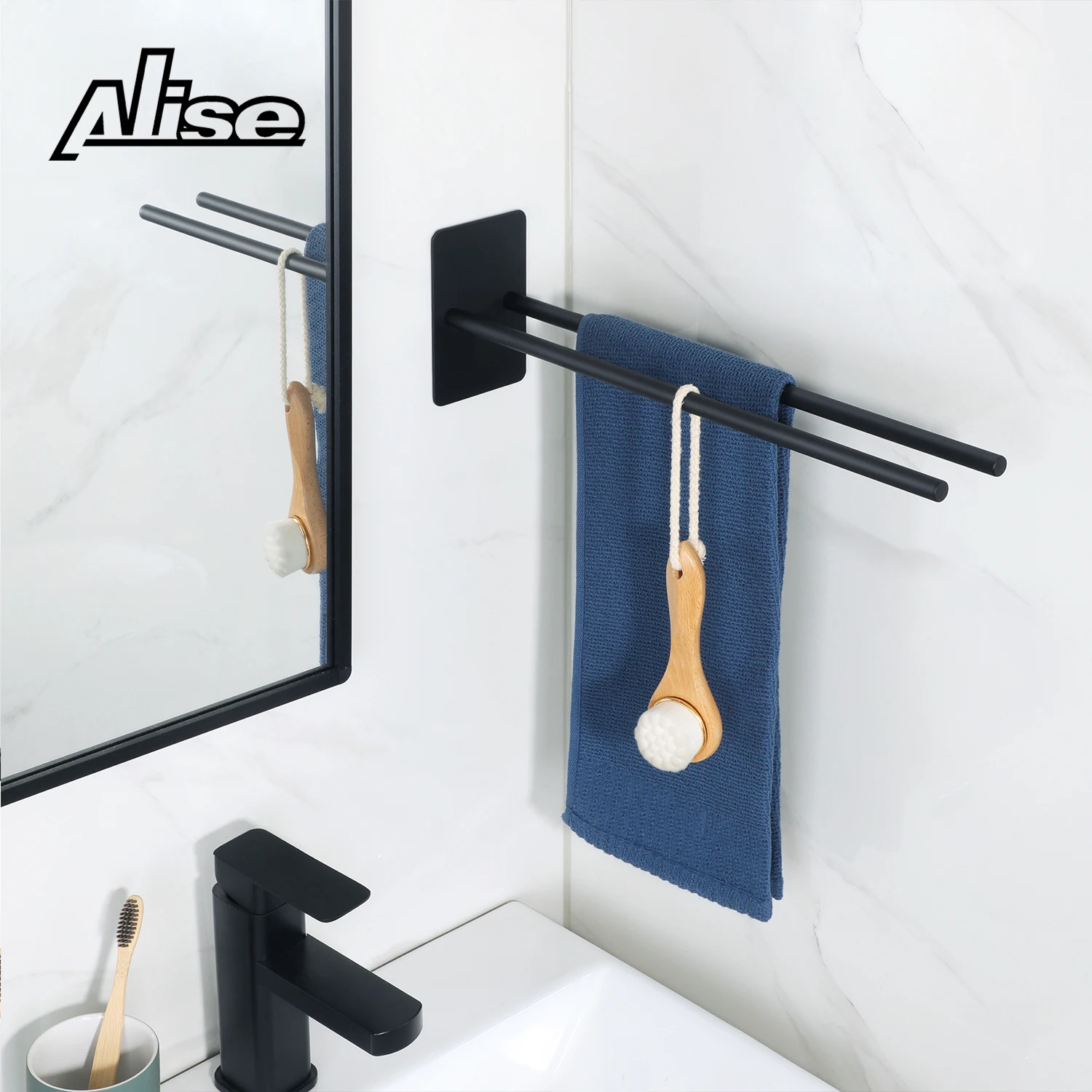 40cm Towel Rack Hand Towel Holder No drilling Wall Mounted 304 Stainless Steel Space Saving Double Towel Bar for Bathroom 
40cm Towel Rack Hand Towel Holder No drilling Wall Mounted 304 Stainless Steel Space Saving Double Towel Bar for Bathroom