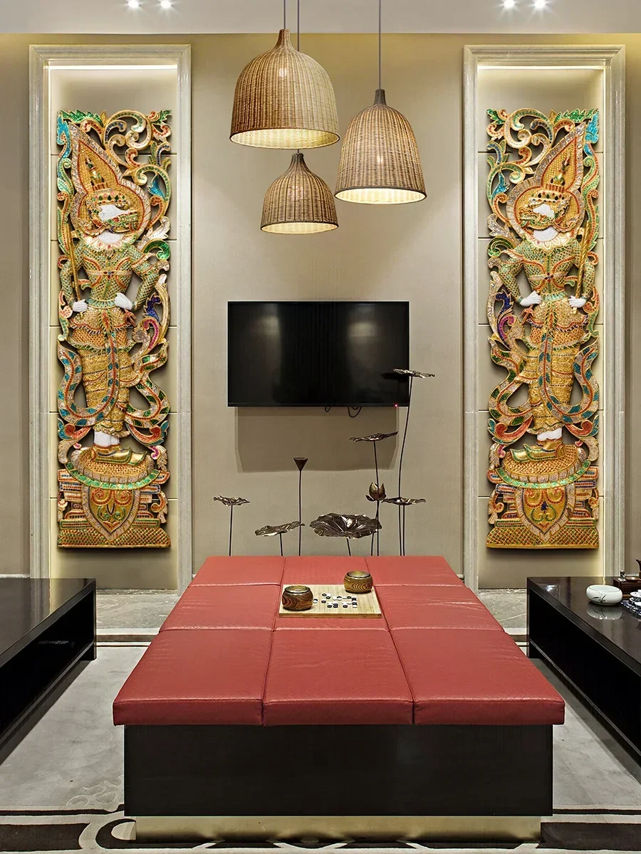 Thai handmade wood carving wall hanging living room corridor Decoration pendant monkey solid wood crafts carving board
Thai handmade wood carving wall hanging living room corridor Decoration pendant monkey solid wood crafts carving board
